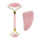 Rose Quartz Face Roller & Gua Sha Scraper Set – Natural Stone Jade Massager for Facial Lift, Anti-Wrinkle, and Relaxation