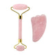 Rose Quartz Face Roller & Gua Sha Scraper Set – Natural Stone Jade Massager for Facial Lift, Anti-Wrinkle, and Relaxation