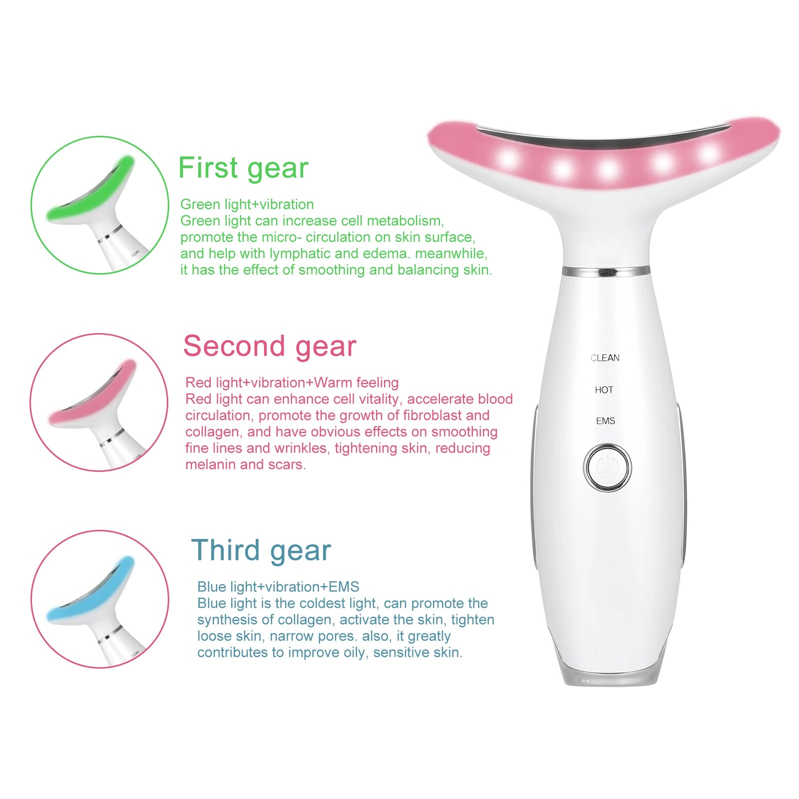 Neck Massager with LED Photon Therapy & Heating