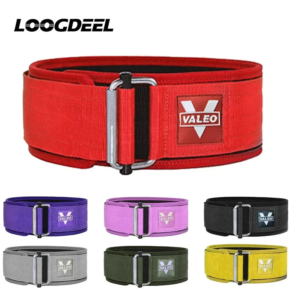 Quick-Locking Weightlifting Belt – Adjustable Nylon Gym Belt for Deadlifting, Squatting & Back Support for Men & Women
