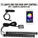 Neon 48/72 LED Car Interior Ambient Foot Light with USB Wireless Remote & Music App Control - Auto RGB Atmosphere Decorative Lamps