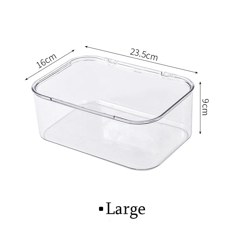 Transparent Acrylic Cosmetics Storage Box with Lid - Waterproof and Dustproof Organizer for Jewelry & Makeup