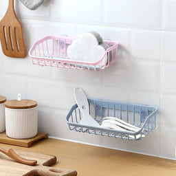 Multifunctional Suction Cup Dish Sponge Holder – Hanging Storage Rack for Kitchen