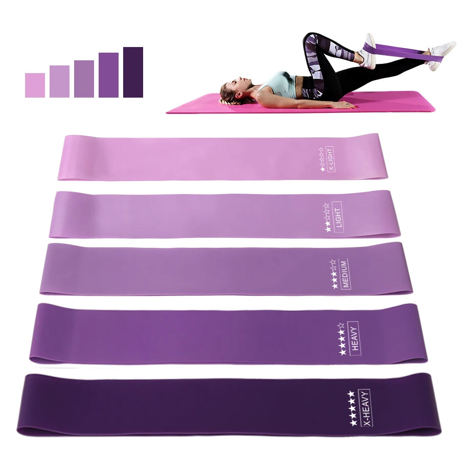 5-Level Resistance Bands for Home Yoga & Strength Training