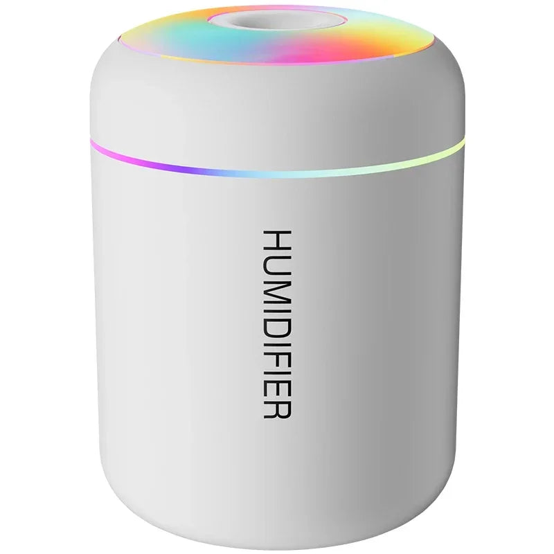 Mini USB Air Humidifier – 180ml Aromatherapy Diffuser for Car, Home, and Bedroom, Quiet LED Essential Oil Purifier