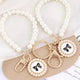 Cute Pearl Keychain – Shiny Pearl Bead Shell Pendant for Bags, Phones, Backpacks, and Car Keys