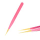 Stainless Steel Eyelash Tweezers – Anti-Static, Non-Magnetic Precision Tweezers for 3D Lash Extensions