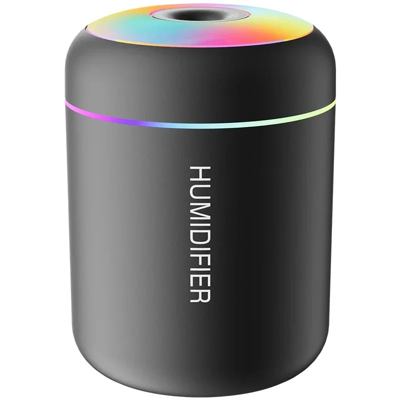 Mini USB Air Humidifier – 180ml Aromatherapy Diffuser for Car, Home, and Bedroom, Quiet LED Essential Oil Purifier