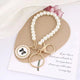 Cute Pearl Keychain – Shiny Pearl Bead Shell Pendant for Bags, Phones, Backpacks, and Car Keys