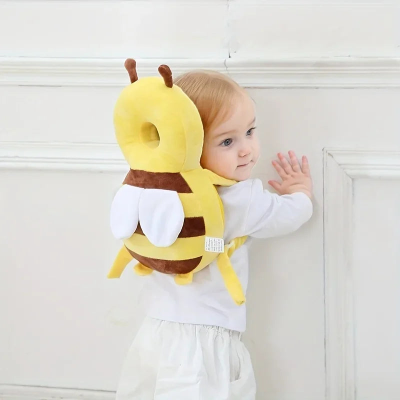 Little Bee Baby Head Protection Pillow – Breathable Anti-Fall Hat for Toddlers, Soft Plush Cushion, Christmas Gift for Baby