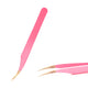 Stainless Steel Eyelash Tweezers – Anti-Static, Non-Magnetic Precision Tweezers for 3D Lash Extensions