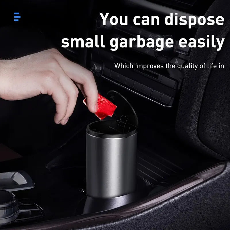 Baseus Car Trash Can Ashtray - Vehicle Organizer & Garbage Bin