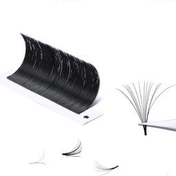 Camellia Eyelash Extensions – Natural Soft Auto Fan Bloom Magnetic Individual Lashes, Faux Mink Silk Fake Lashes
