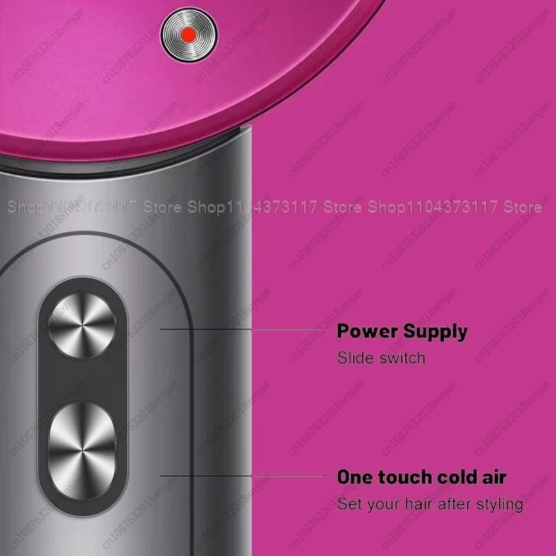 Professional Leafless Hair Dryer – Negative Ionic with Flyaway Attachment, Premium Multifunction Salon Styling Tool
