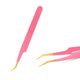 Stainless Steel Eyelash Tweezers – Anti-Static, Non-Magnetic Precision Tweezers for 3D Lash Extensions