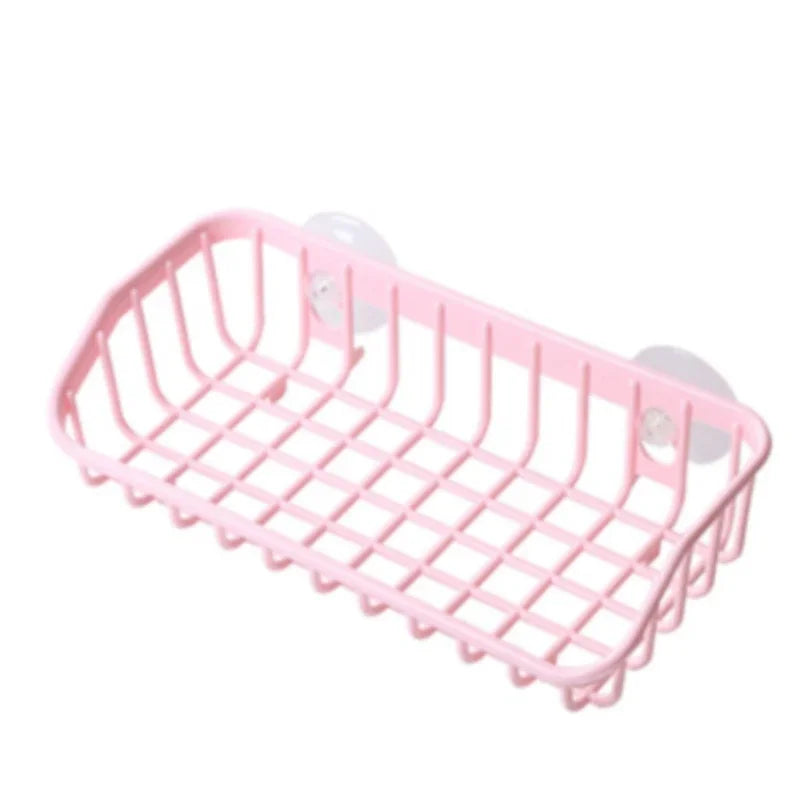 Multifunctional Suction Cup Dish Sponge Holder – Hanging Storage Rack for Kitchen