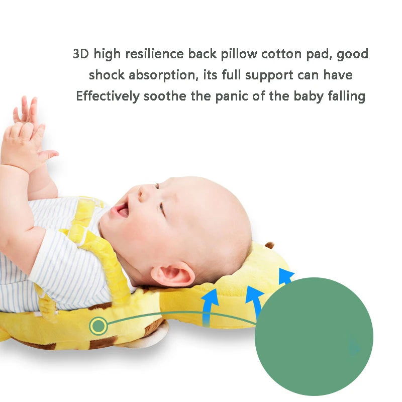 Baby Head Pillow Backpack – Anti-Fall Headrest for Toddler, Soft Neck Protection Pad