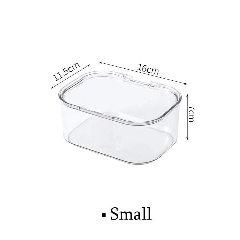 Transparent Acrylic Cosmetics Storage Box with Lid - Waterproof and Dustproof Organizer for Jewelry & Makeup