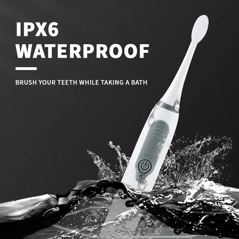 Jianpai Sonic Electric Toothbrush for Adults, Non-Rechargeable, Soft Bristles, IPX6 Waterproof
