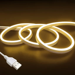 Neon LED Light Strip with Gesture Sensor Dimmer Switch - USB Powered, Waterproof, Flexible Neon Sign for Room Decoration