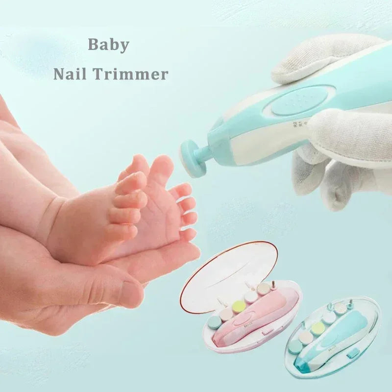 6 in 1 Electric Baby Nail Trimmer – Safety Cutter Clipper for Toes & Fingers, Newborn Nail Care Set, Non-Sharp Claws for Babies