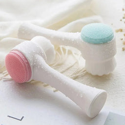 3D Double-Sided Silicone Facial Cleansing Brush – Exfoliator & Pore Cleaner