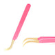 Stainless Steel Eyelash Tweezers – Anti-Static, Non-Magnetic Precision Tweezers for 3D Lash Extensions