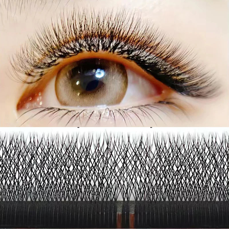 Camellia Eyelash Extensions – Natural Soft Auto Fan Bloom Magnetic Individual Lashes, Faux Mink Silk Fake Lashes