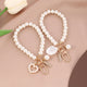 Cute Pearl Keychain – Shiny Pearl Bead Shell Pendant for Bags, Phones, Backpacks, and Car Keys