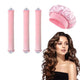 Heatless Hair Curler Set - Satin Sleeping Cap & Curling Rods for No Heat Curls