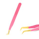 Stainless Steel Eyelash Tweezers – Anti-Static, Non-Magnetic Precision Tweezers for 3D Lash Extensions