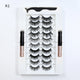 Magnetic Lashes Kit – 5 Pairs Reusable Magnetic False Eyelashes with Eyeliner & Applicator for Natural Look