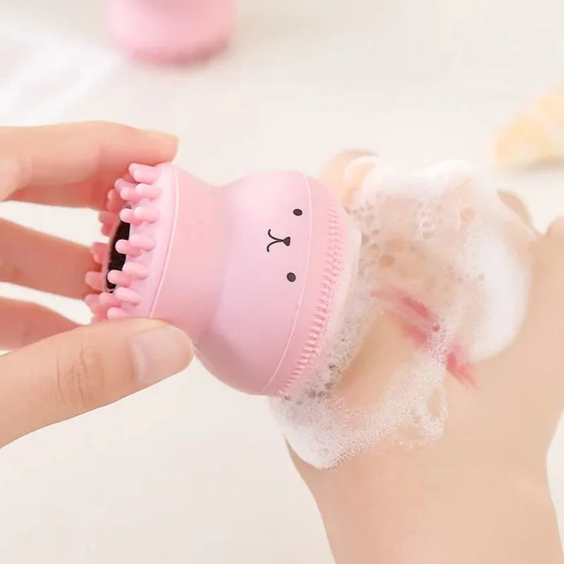 Mini Silicone Face Cleansing Brush – Soft Deep Pore Cleanser & Exfoliator Tool for Gentle Skin Care
