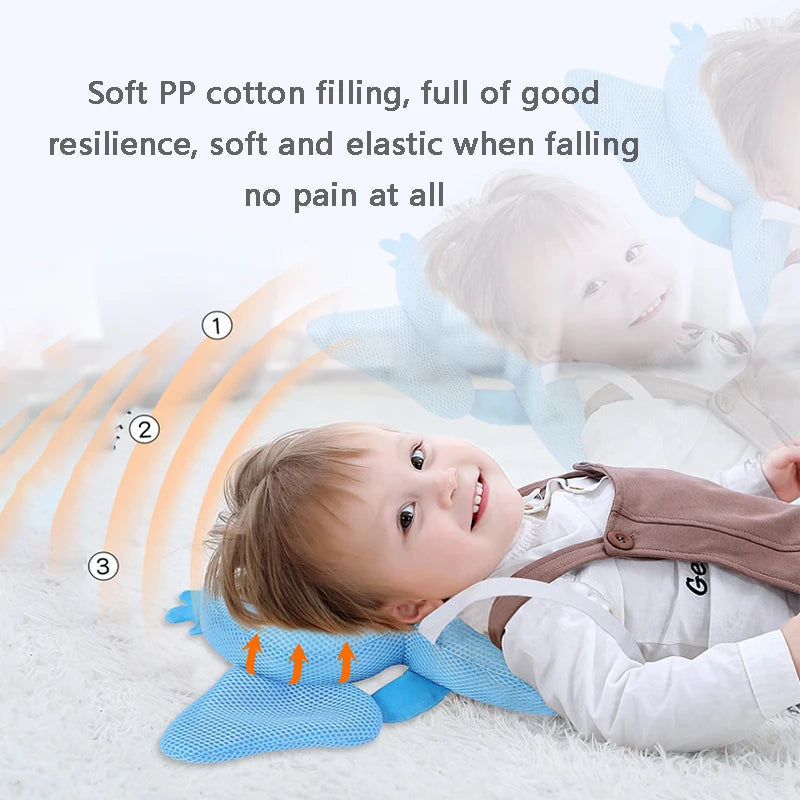 Baby Head Pillow Backpack – Anti-Fall Headrest for Toddler, Soft Neck Protection Pad