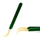Green Stainless Steel Eyelash Tweezers – Anti-Static, Non-Magnetic Professional Tweezer for 3D Lash Extensions