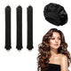 Heatless Hair Curler Set - Satin Sleeping Cap & Curling Rods for No Heat Curls