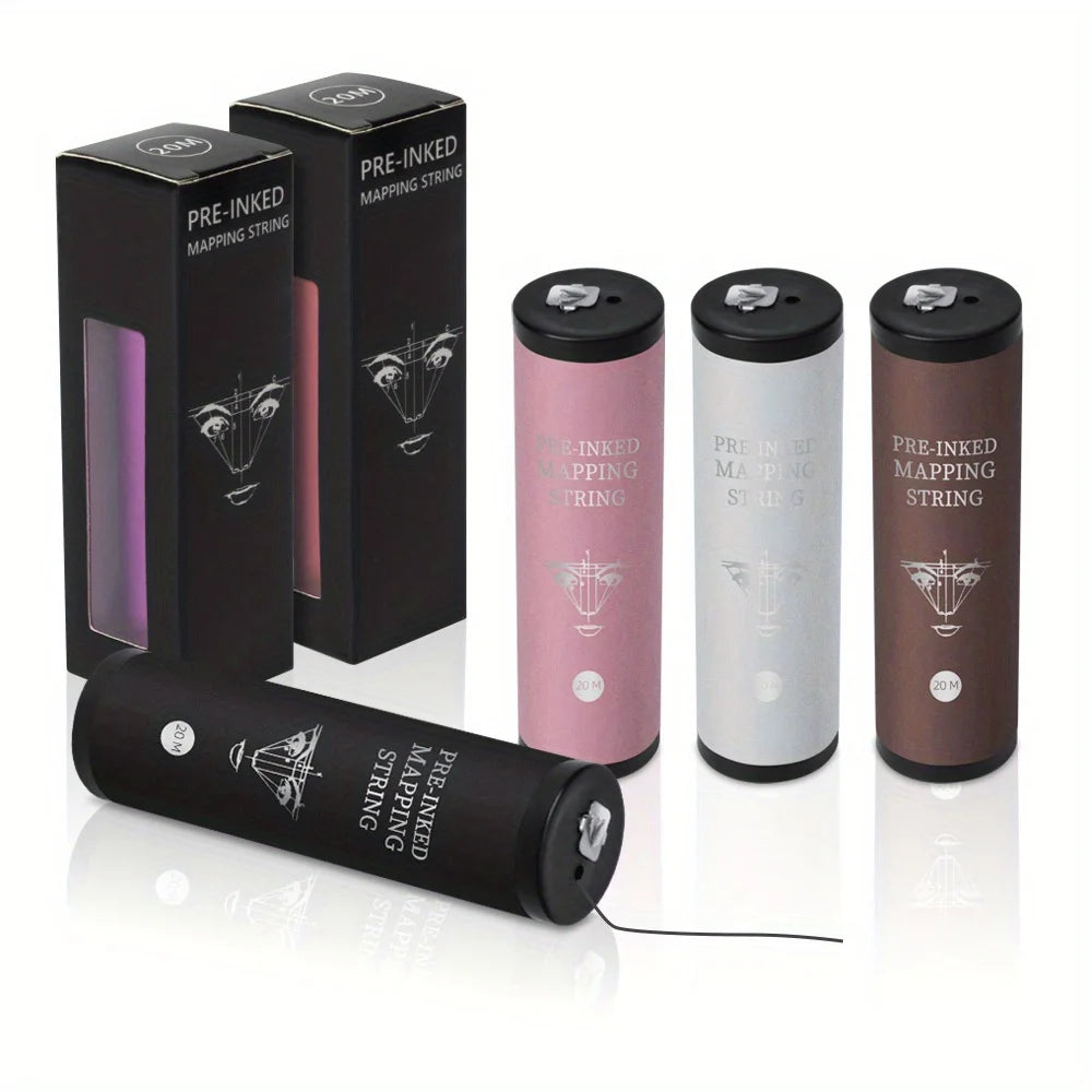 20M Pre-Inked Mapping String – Microblading Eyebrow Dyeing & Positioning Thread for Semi-Permanent Lines