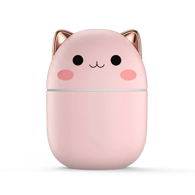 Kitten Humidifier – Cute Aromatherapy Diffuser, Essential Oil Air Humidifier for Home, Office, and Bedroom Air Purification
