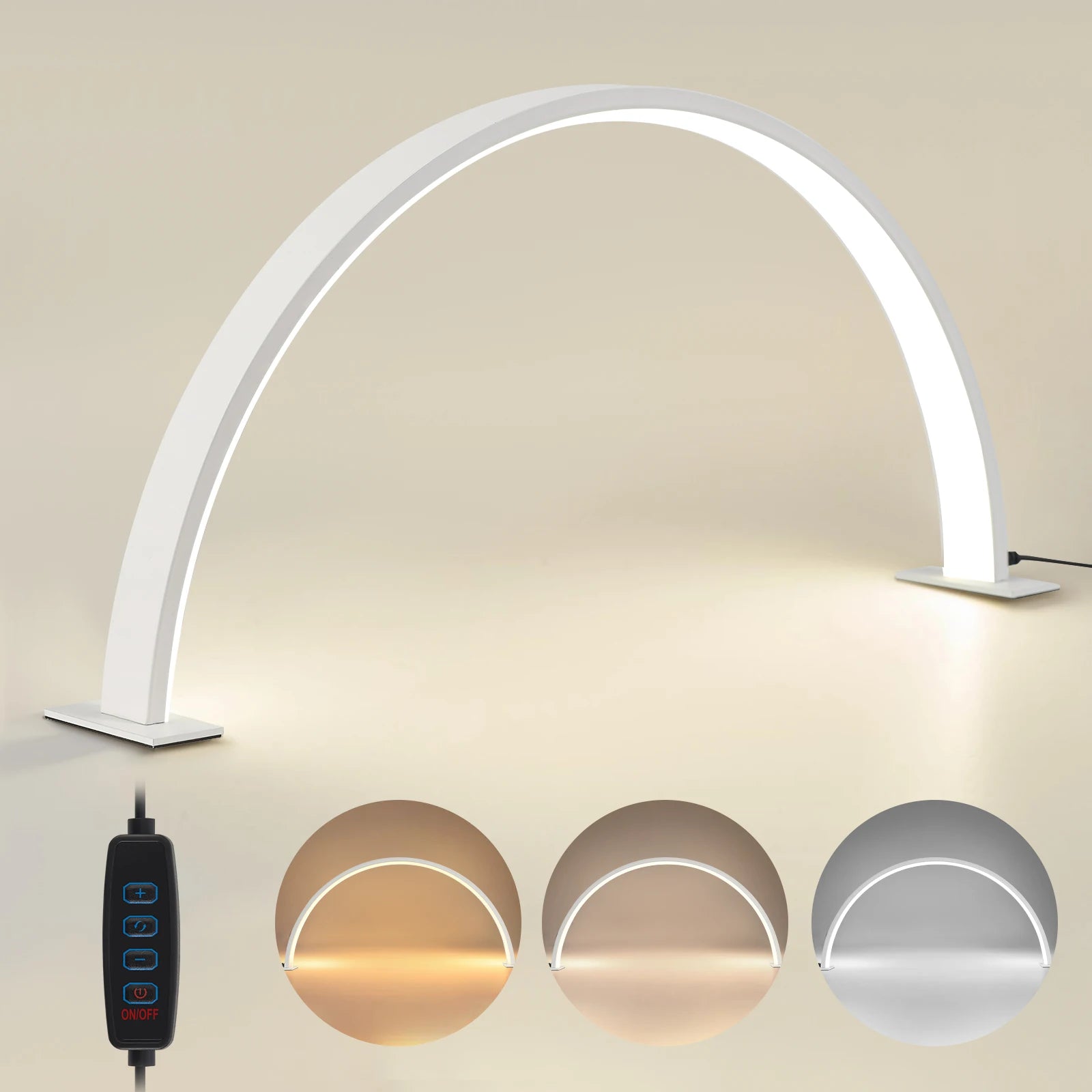 U-Shaped LED Desk Lamp with Tricolor Dimming – Beauty Salon, Nail Art, Eye Protection, Adjustable Brightness, Pink