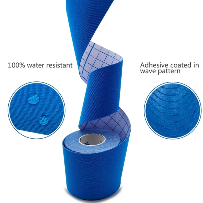 Kinesiology Tape – Cotton Elastic Bandage for Face & Body, Breathable Adhesive for Pain Relief & Muscle Support (2.5 cm)
