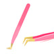 Stainless Steel Eyelash Tweezers – Anti-Static, Non-Magnetic Precision Tweezers for 3D Lash Extensions