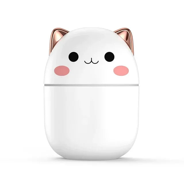 Kitten Humidifier – Cute Aromatherapy Diffuser, Essential Oil Air Humidifier for Home, Office, and Bedroom Air Purification