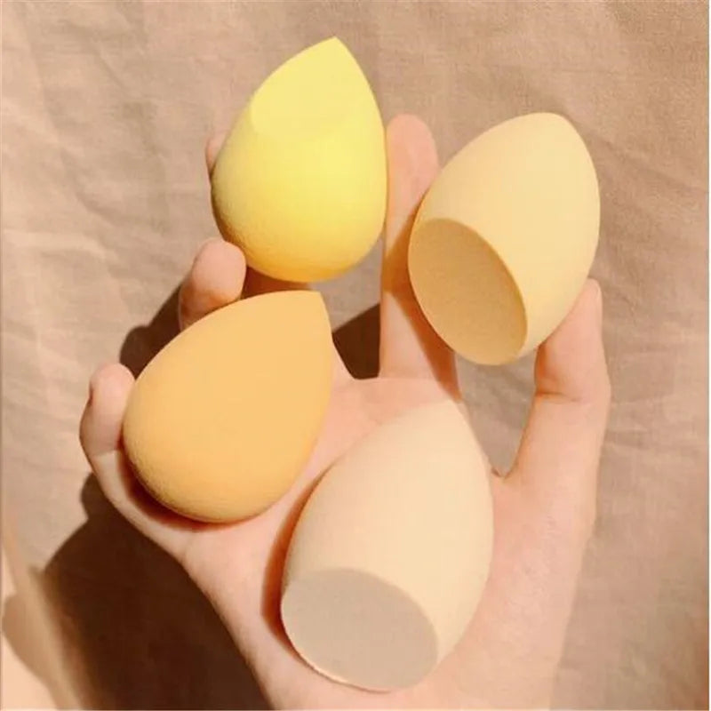 4 Pcs Makeup Sponge Set – Dry & Wet Powder Puff, Bevel-Cut Foundation Sponge for Beauty & Cosmetic Use