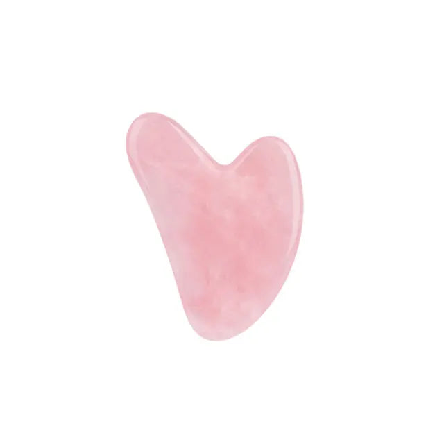 Rose Quartz Face Roller & Gua Sha Scraper Set – Natural Stone Jade Massager for Facial Lift, Anti-Wrinkle, and Relaxation