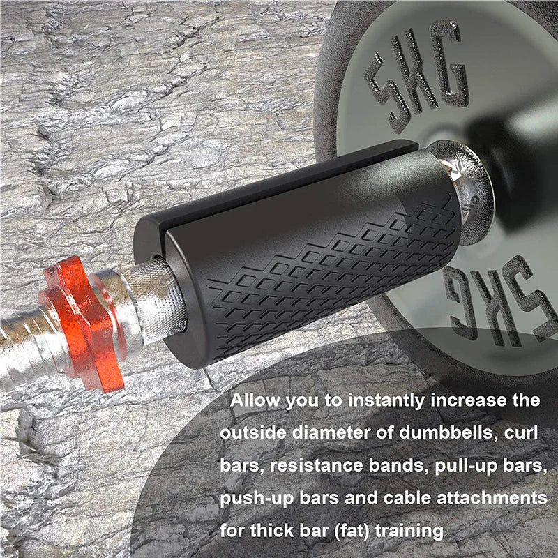 Pair Barbell Dumbbell Booster Grip – Portable Fitness Equipment Accessories for Increased Friction & Injury Prevention