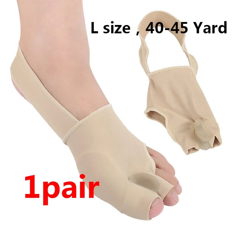 1 Pair Hallux Valgus Bunion Corrector – Silicone Gel Toe Separators & Splint for Foot Alignment & Pain Relief
