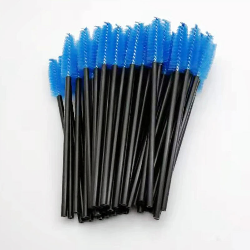 50 Pcs Eyelash Makeup Brushes – Diamond Handle Crystal Mascara Wands