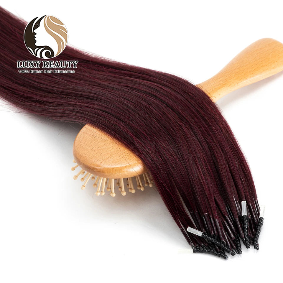 8D Micro Bead Hair Extensions – Human Hair Nano Ring with Invisible Mini Silicone Beads, Available in Black, Brown & Blonde Microlink Styles