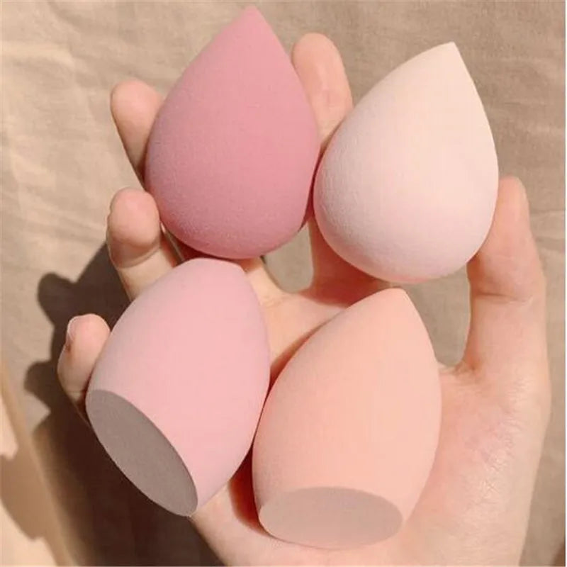 4 Pcs Makeup Sponge Set – Dry & Wet Powder Puff, Bevel-Cut Foundation Sponge for Beauty & Cosmetic Use