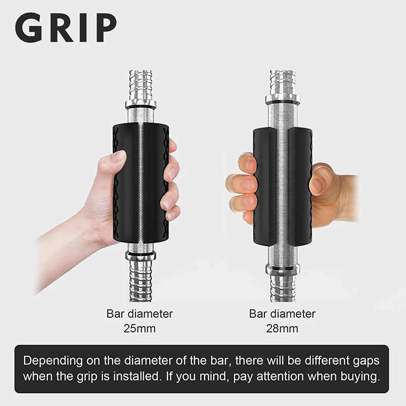 Pair Barbell Dumbbell Booster Grip – Portable Fitness Equipment Accessories for Increased Friction & Injury Prevention
